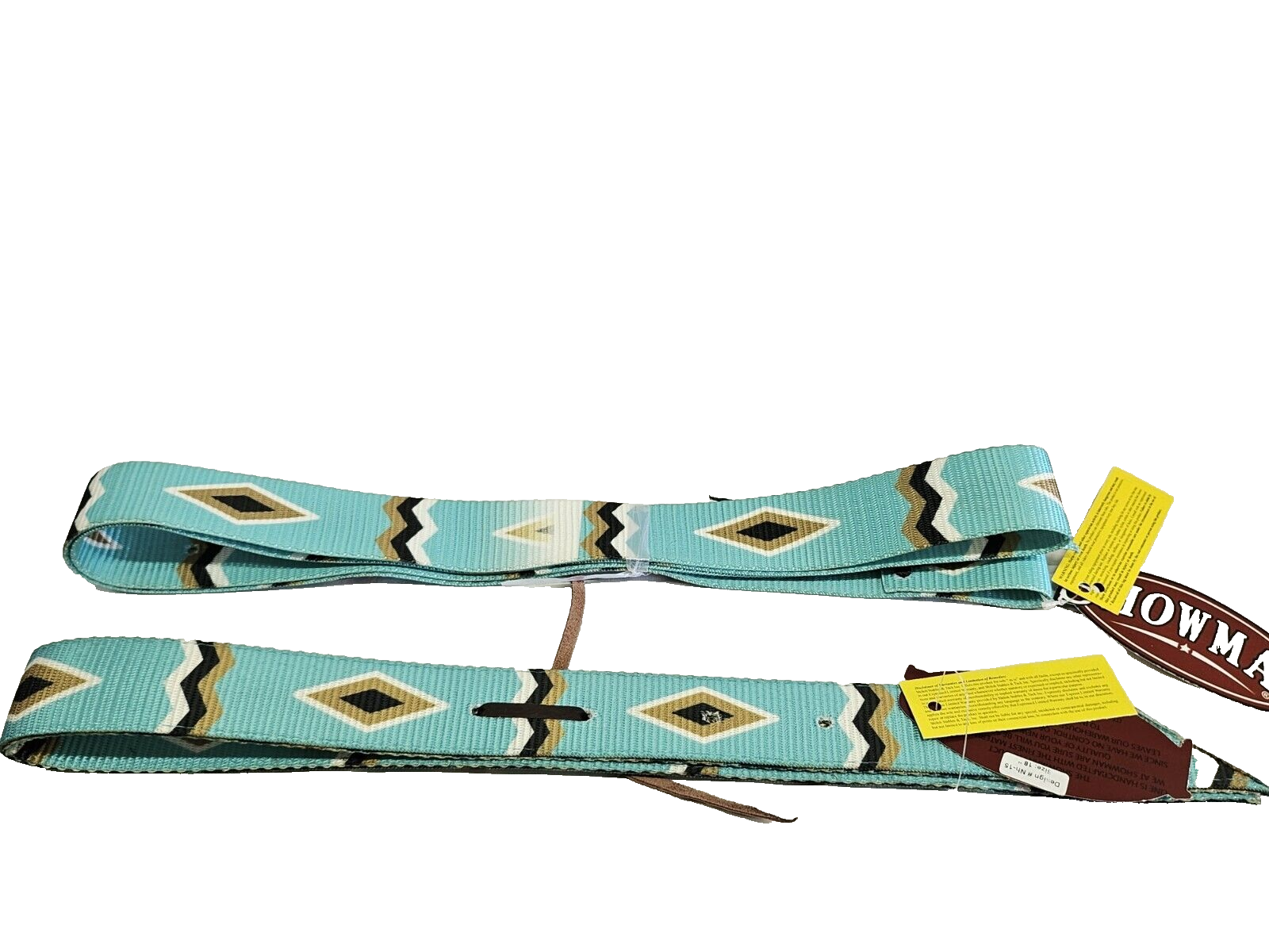 Turquoise Diamond Nylon Tie Strap & Off Billet Set Western Cinch
