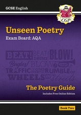 Brand New CGP GCSE English Literature AQA Unseen Poetry Guide Book 2 Grade 9-1