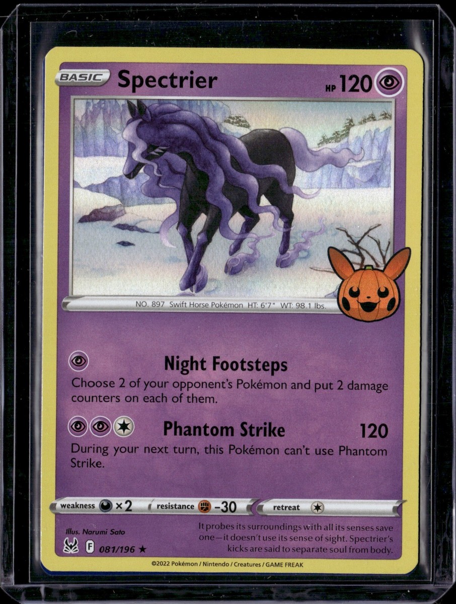 Pokemon - Spectrier - 081/196 - Trick Or Trade - NM/M Holo Pokemon - Spectrier - 081/196 - Trick Or Trade - NM/M Holo