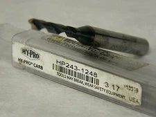 HY-PRO 3.17mm 140° Solid Carbide Screw Machine Drill Bit QTY 3 HP243-1248