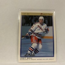 #46 Jody Hull New York Rangers   1991-92 O-Pee-Chee Hockey Card A2Q