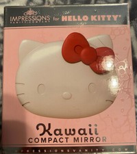 HELLO KITTY KAWAII COMPACT MIRROR Impressions Vanity Company NEW Sanrio