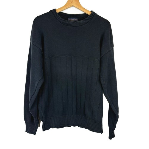 Y2K Vintage Andrew Rohan Black Crew Neck Sweater S/M