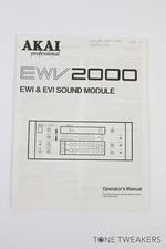 Akai EWV2000 EWI and WVI Sound Module Operators Manual book VINTAGE SYNTH DEALER