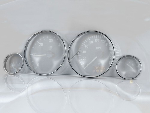 For Opel Vauxhall Astra 98-09 Dashboard Gauge Dash Chrome Dial Aluminium Rings - Imagen 2 de 8