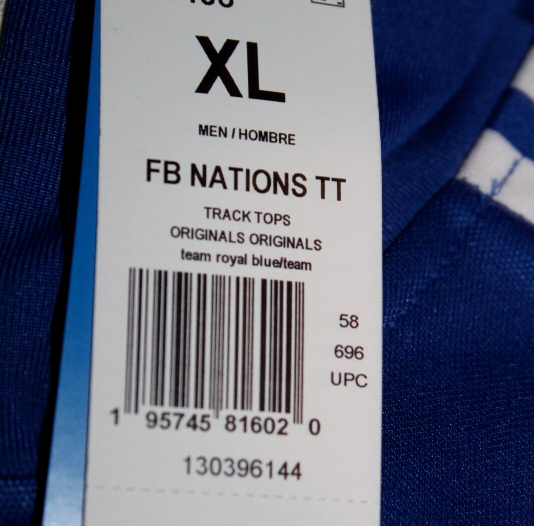NEW MENS ADIDAS ORIGINALS BECKENBAUER  TRACK JACKET ~SIZE XL  #706  RARE!