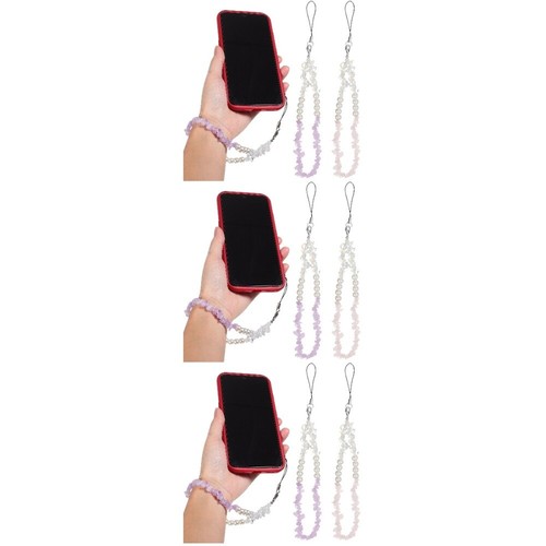 3 PCS Handy Kette Schmuck Anti-verlorene Telefonketten Lanyard Mit Perlen
