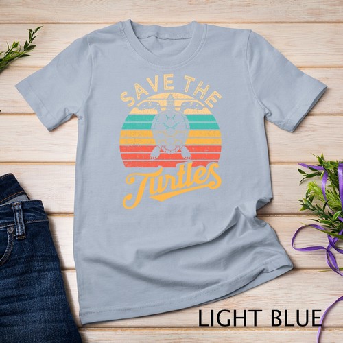 Camiseta Save The Turtles Derechos de los Animales Tortuga Marina Estilo Retro Regalo Unisex - Imagen 6 de 15