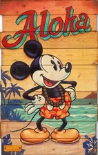 Waves of Aloha - Trevor Carlton- Vintage Classics Print on Reclaimed Wood