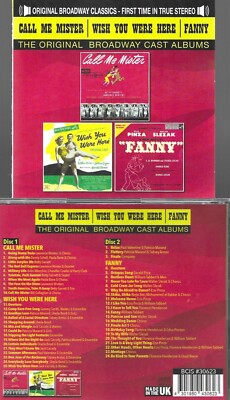 FANNY/WISH YOU WERE HERE/CALL ME MISTER-ORIG. B'WAY CASTS-FIRST TIME IN STEREO