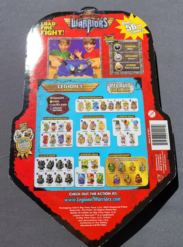 NUEVO 2015 Big Time Toys Legion Of Warriors Spinning Tops Battle Squad PACK #2 Foto 3 de 3