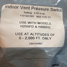 Hayward NS2-1137-01 vent Pressure Switch