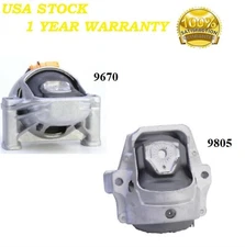 2PCS FRONT L & R MOTOR MOUNT FIT 10-17 Audi A5 Quattro 2.0L Coupe, 4WD - Manual