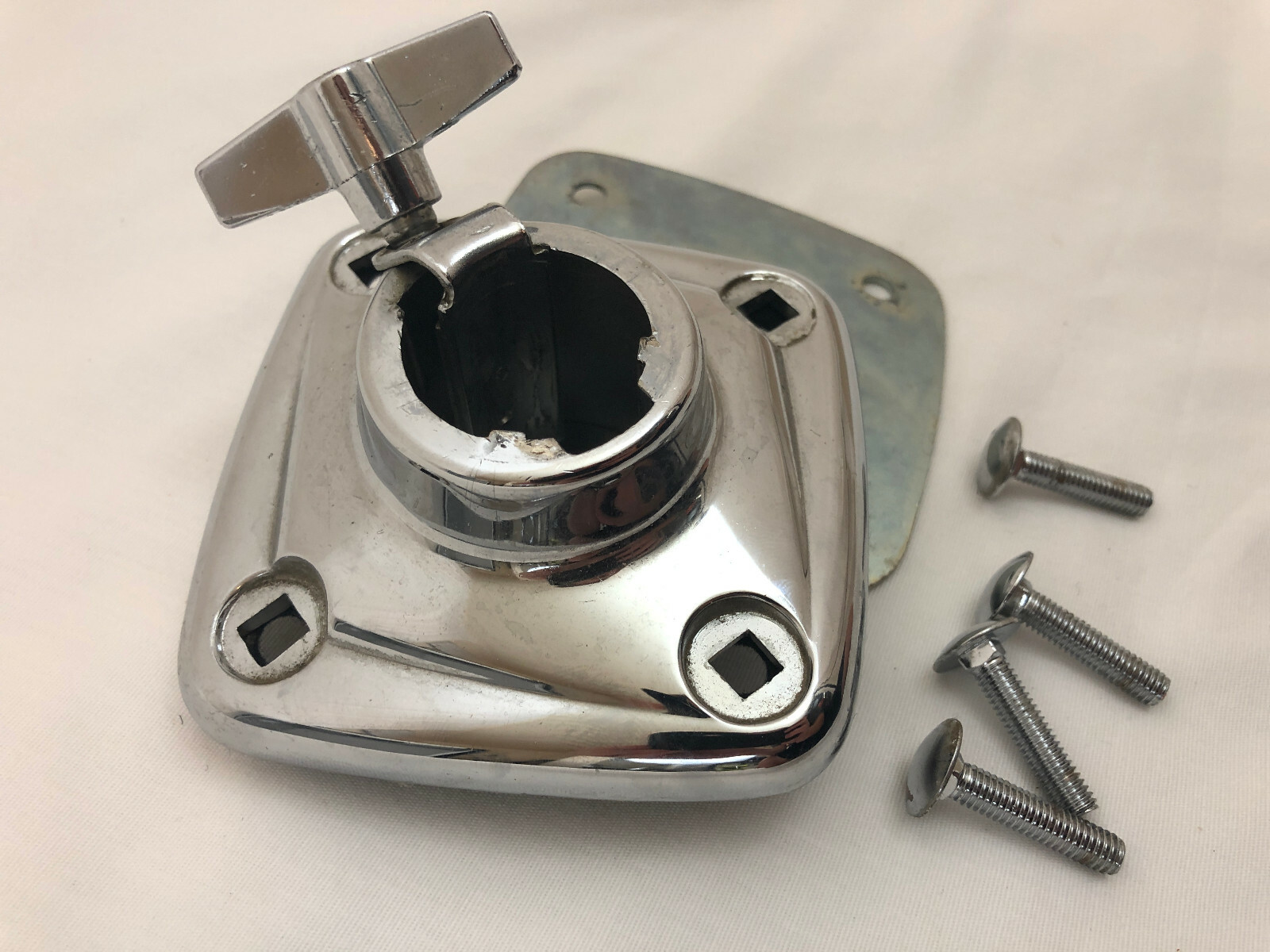 3D Printed Black Bass Drum Cover Plate for Vintage Tama Superstar Mount