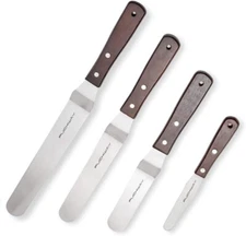 PUCKWAY Offset Cake Icing Spatula Set of 4 Professional Stainless Steel Cake New
