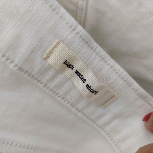 Jessica Simpson Shorts 16 White High Waist Cut Off Denim Stretch Button Fly Jean - Picture 10 of 12