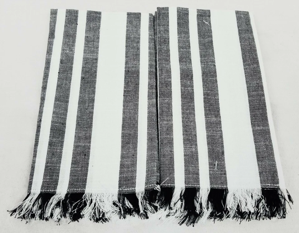 Lote 2 paquetes de 3 servilletas de tela tejida a rayas Lintex Home Collection 17"x17" nuevas con etiquetas Foto 2 de 4