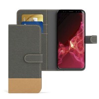 Tasche FüR Samsung Galaxy S9 Jeans Cover Handy Schutz HüLle Case Anthrazit