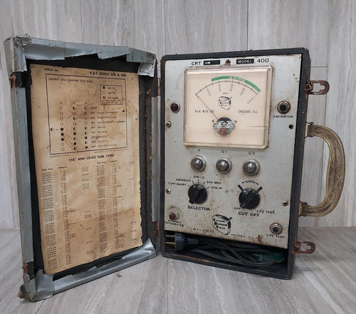 Vintage B & K CRT Cathode Rejuvenator Tester Model 400 Powers On Untested 