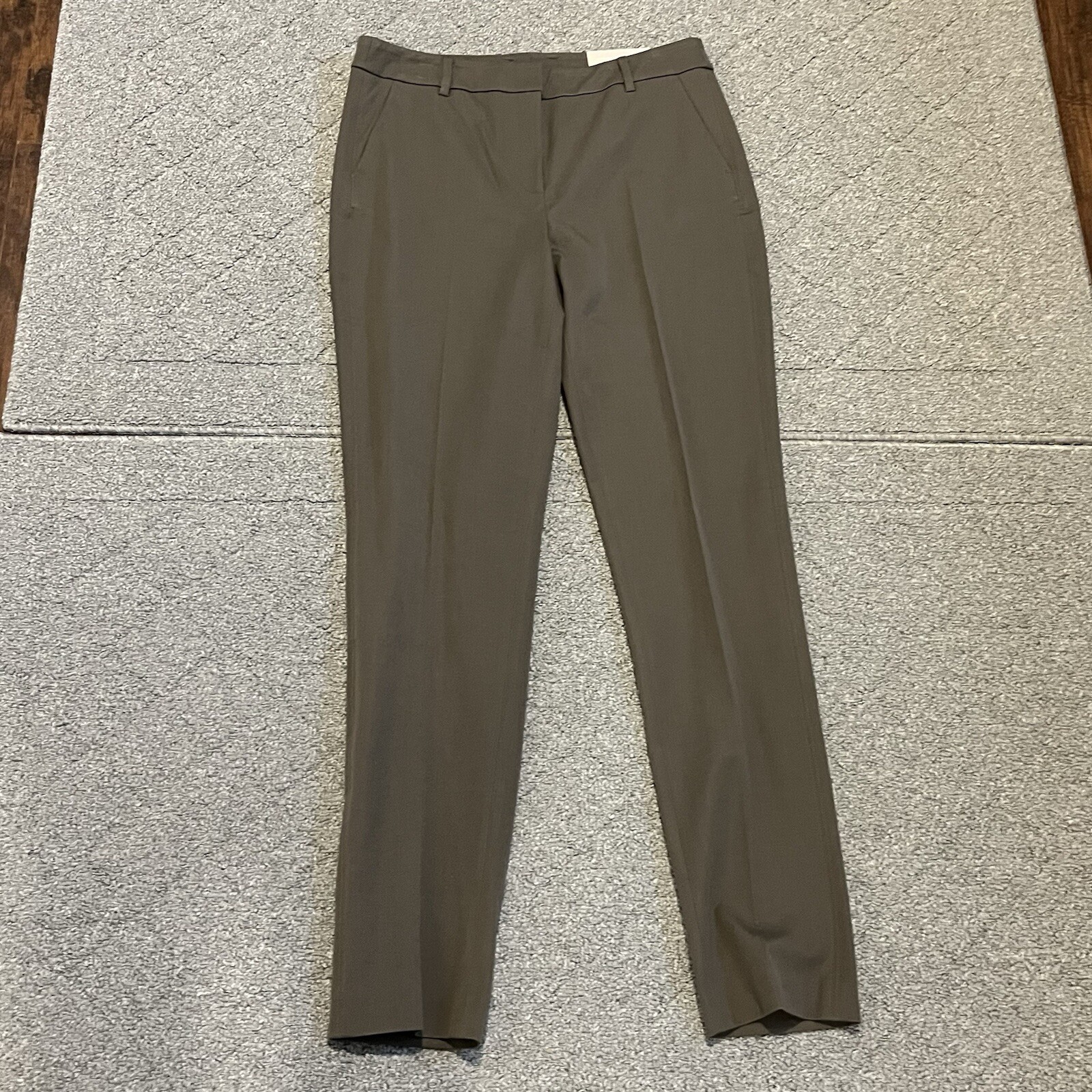 Chicos Pants Womens Size 1T US 8T Olive Straight Leg Polished Bi Stretch NWT