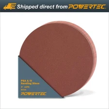 POWERTEC 9" PSA 80 Grit Aluminum Oxide Adhesive Sanding Disc - 10pcs (110580)