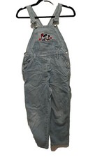 Mickey Mouse Girls Blue Denim Bib Overalls Size 10 Embroidered Jerry Leigh