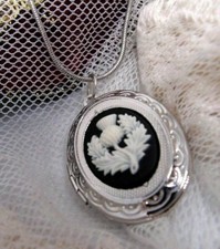 Scottish Thistle  Necklace Locket Silver flower pendant IRISH CELTIC GIFT photo