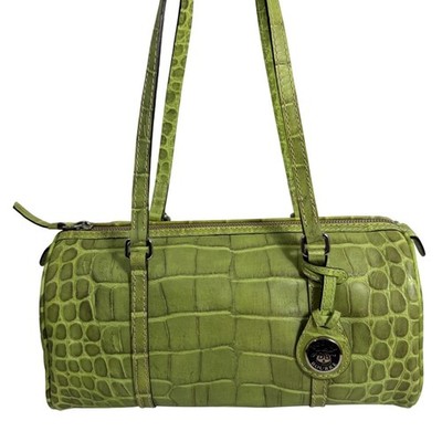 VTG Dooney & Bourke Alligator Croc Embossed Kiwi Green Leather Bag NWT