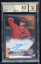2016 Topps Chrome Rookie Orange Refractor 19/25 Lucas Giolito BGS 9.5 Auto 01dg