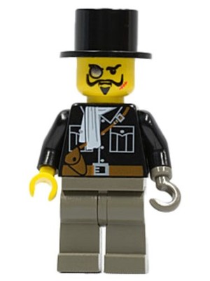 LEGO  Minifig adv025 - Lord Sam Sinister with Black Top Hat Minifigur Adventurer