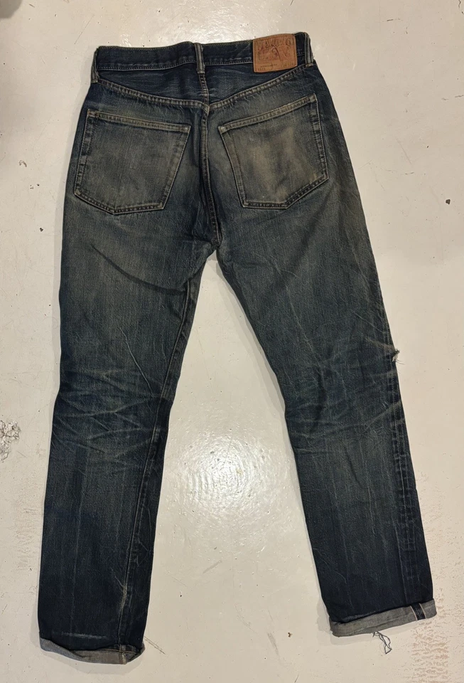 Jeans Sugarcane 1966 Hecho en EE. UU. 30x34 Ribete Desvanecimiento Foto 2 de 4