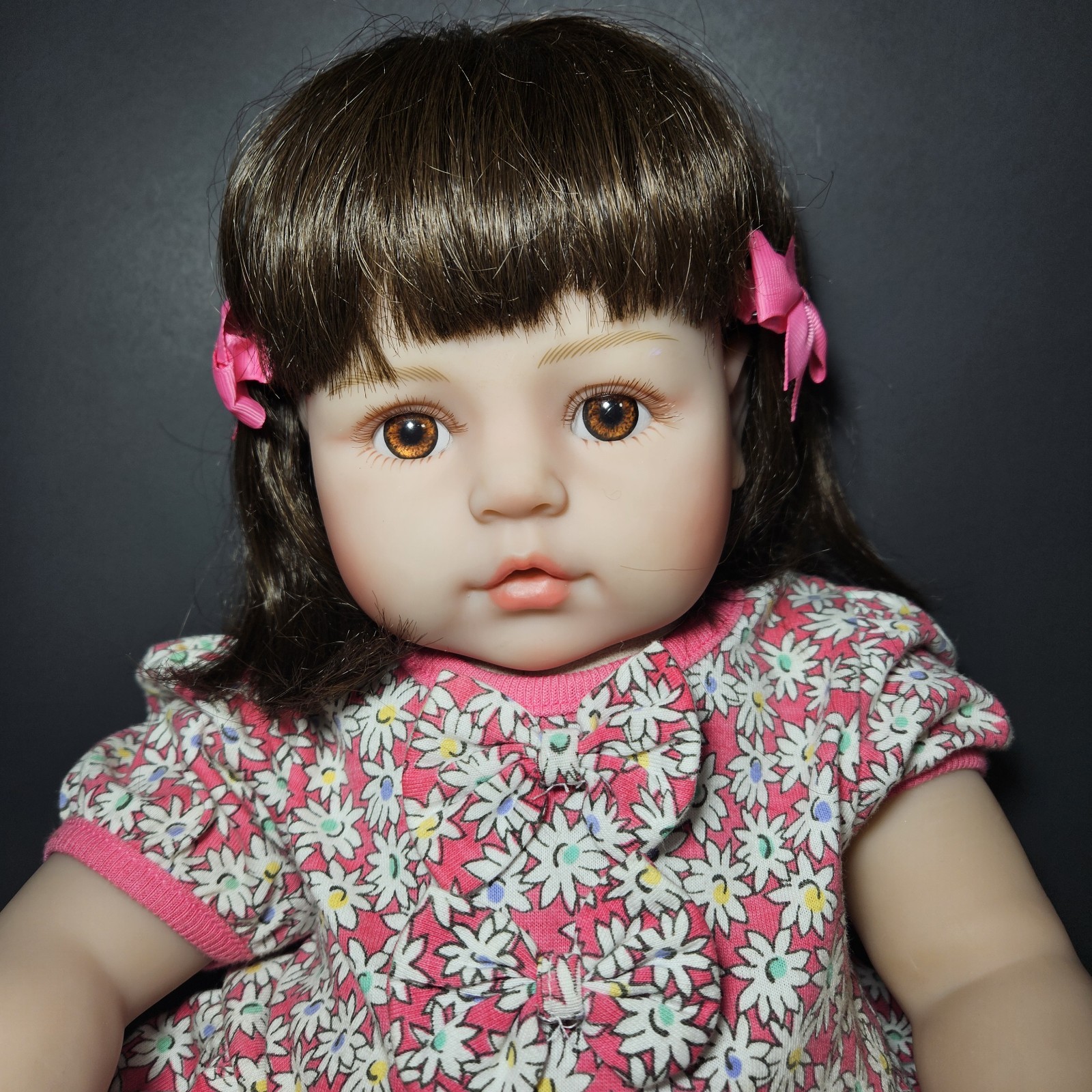 22&rdquo; NPK Reborn Baby Doll Girl Realistic Look Brown Eyes / 