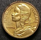 1966 1st Year Issue W/4 Folds World Coin France 5 Centimes — photo 1