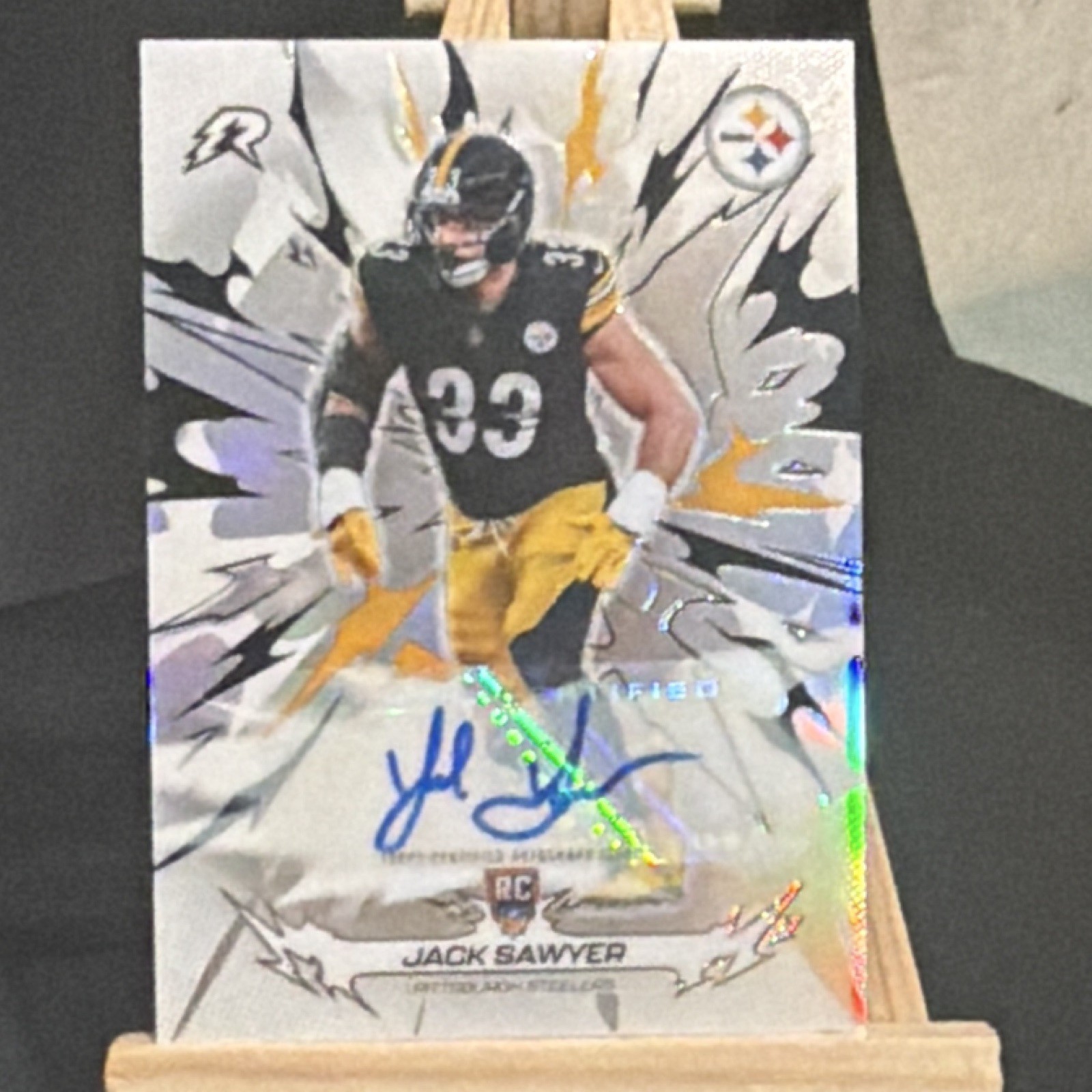 Topps Resurgence 2025 Football Jack Sawyer Rookie Auto Steelers #180 Refractor