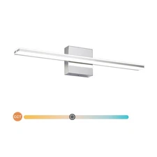 Chrome Lights for Bahtrooms 5CCT Wall Bathroom Lights 24 Inch Vanity Lamp Mod...