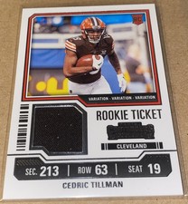 2023 Contenders Cedric Tillman Rookie Ticket Swatches Variations Jersey RC #TS3V