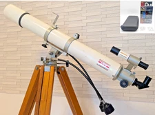 Vixen Custom 80M Vintage Telescope+Wooden Tripod+Cleaning Kit Video Ships Fast