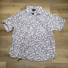 Cremieux White Paisley Short Sleeve Collared Button Down NWT Shirt Size Mens 3XT