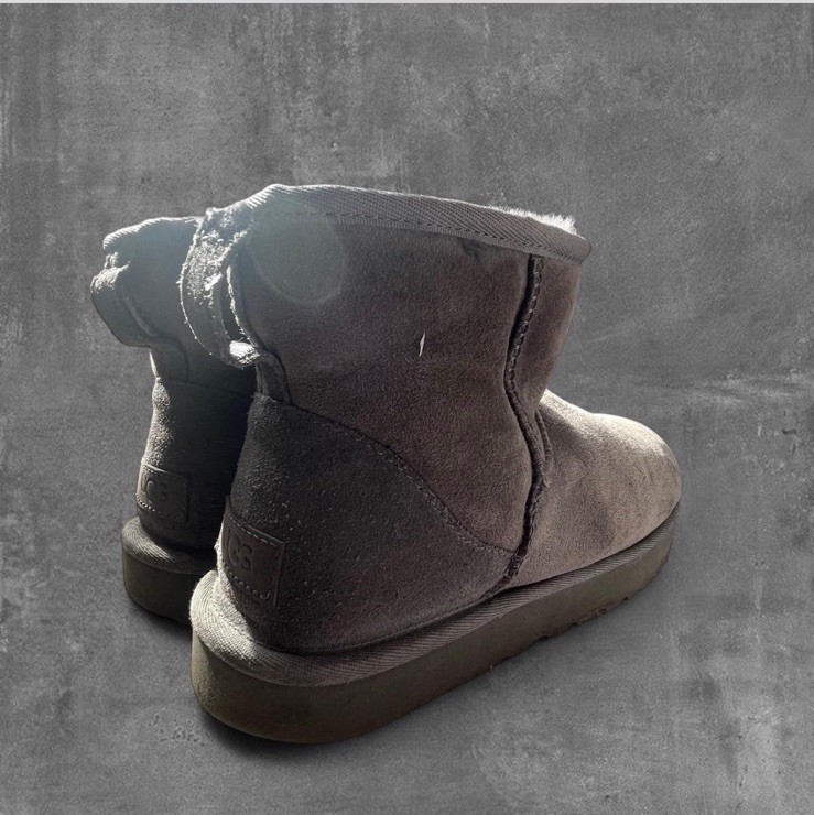 UGG MINI Gray Suede Lined Ankle Boot - image 2