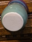 Hand Warmer Mug Neher 2015 Pottery Signed Left-Handed Purple Green Drip Glaze — photo 6