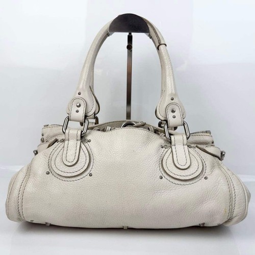 Chloe Paddington Shoulder Bag Off White Leather
