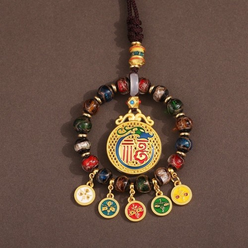Colorful Abacus Lucky Lock Pendant Interior Decorative - Picture 11 of 17