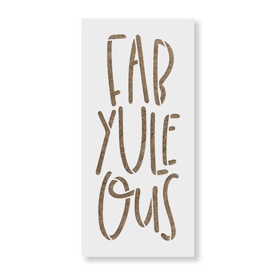 Fab Yule Ous Schablone - Basteln Airbrush Malerei Wand Mylar wiederverwendbar