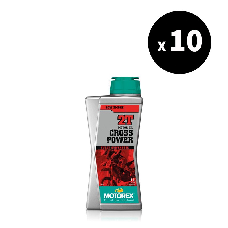 Huile moteur MOTOREX Cross Power 2T pour le mélange de votre moto d'enduro pack 10x1L