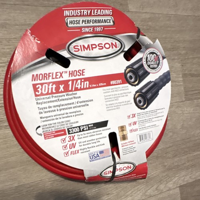 #ad #ad Simpson MorFlex Pressure Washer Hose 30ft x 1 4in 0.25in MPN 80391 $46.99