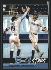 2022 Topps #TT-6 Miguel Rojas / Jazz Chisholm Jr. 6-4 Stars (Turnin' Two)