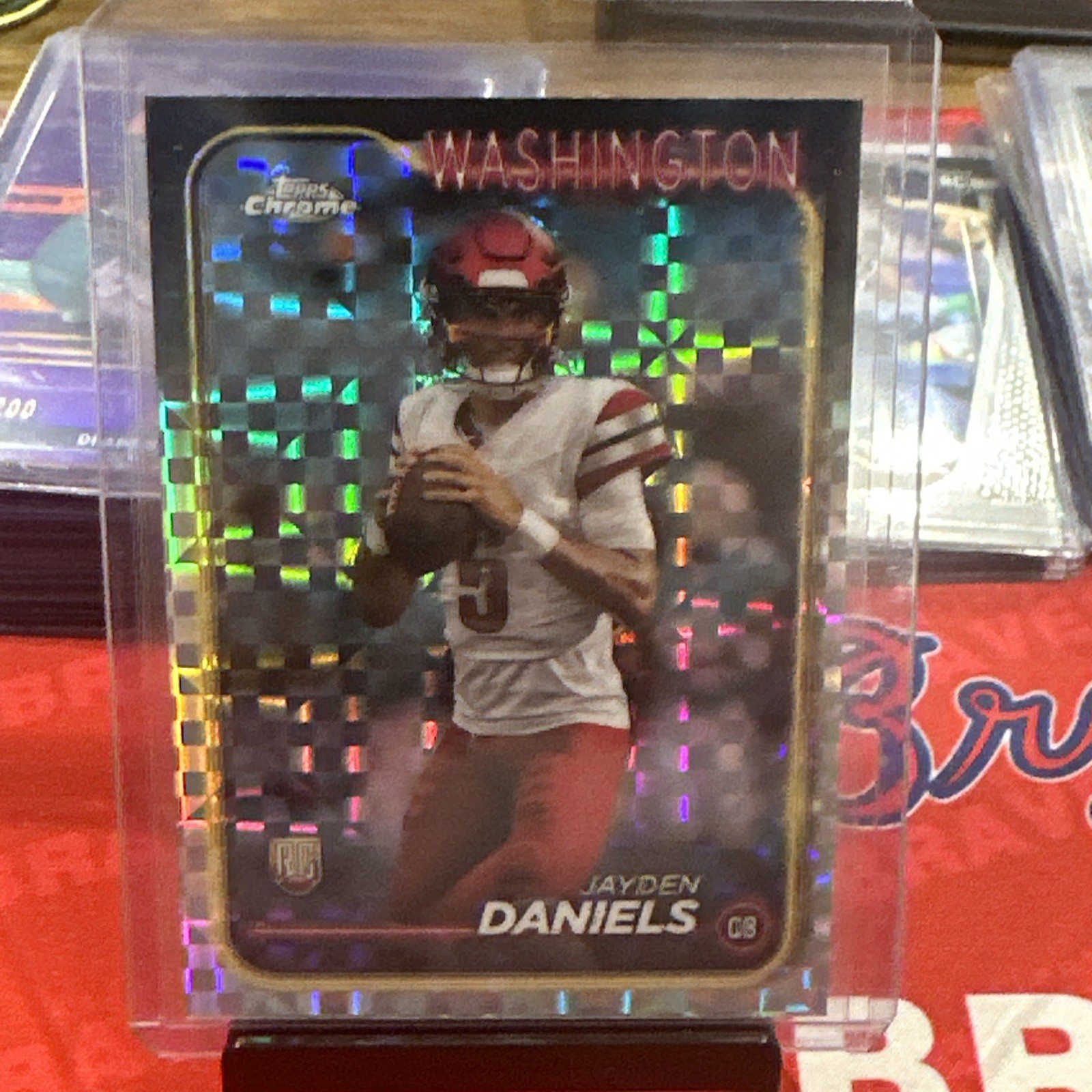 2024 Topps Chrome - Rookies Jayden Daniels #201 X-Fractor (RC)