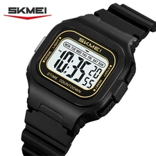 SKMEI Digital Watch Men Square Electronic LED Wristwatch Student Boy Girls Watch