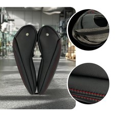 Seat Armrest Leather Black Cover Red Seam For 2008-2020 Dodge Grand Caravan Seat Armrest Leather Black Cover Red Seam For 2008-2020 Dodge Grand Caravan