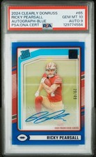 2024 Clearly Donruss - Ricky Pearsall - Rated Rookie Auto Blue /49 - RC - PSA 10